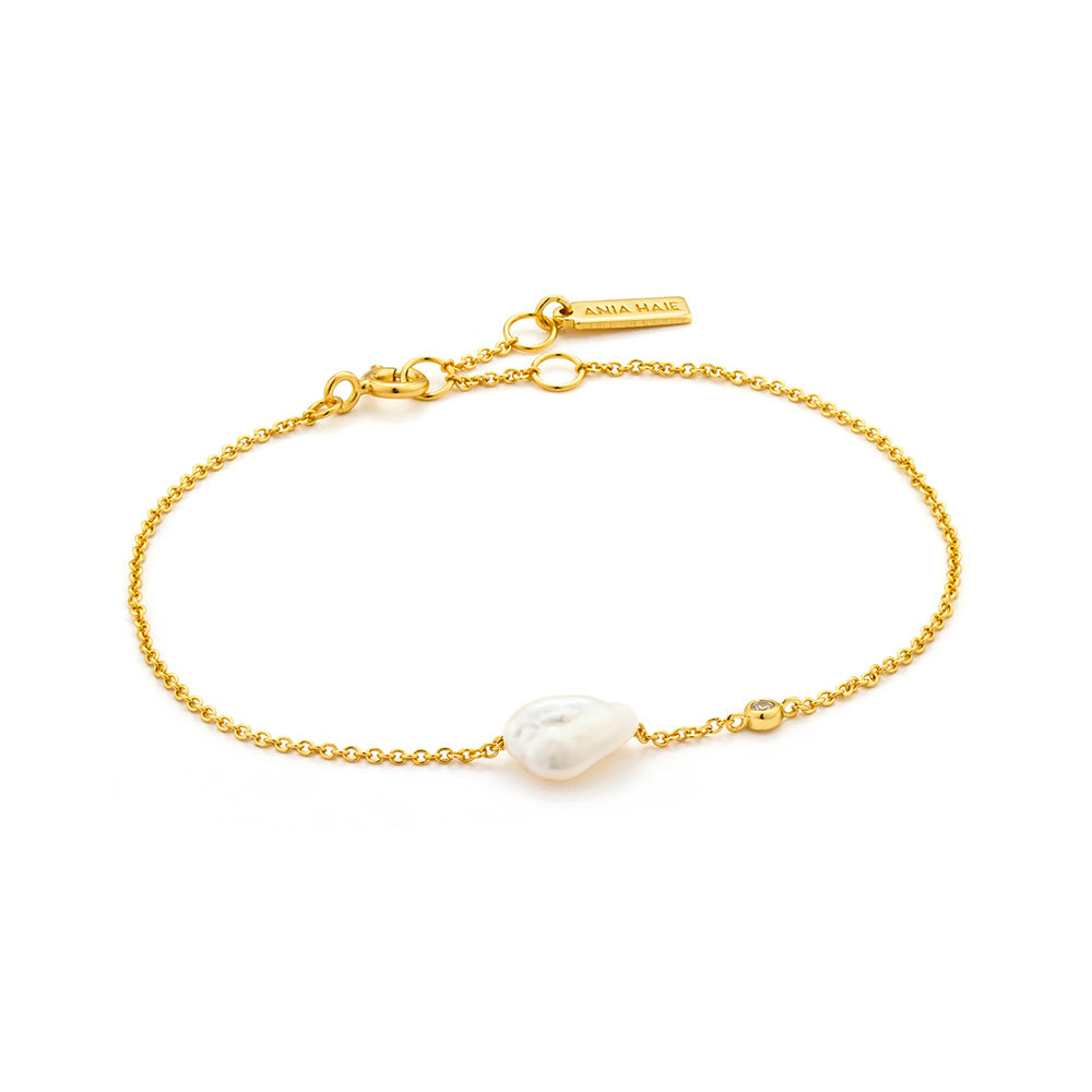 Ania Haie Pearl Bracelet Gold