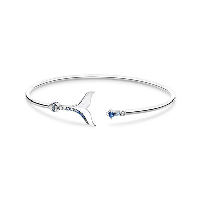 THOMAS SABO Cuff Tail Fin with Blue Stones