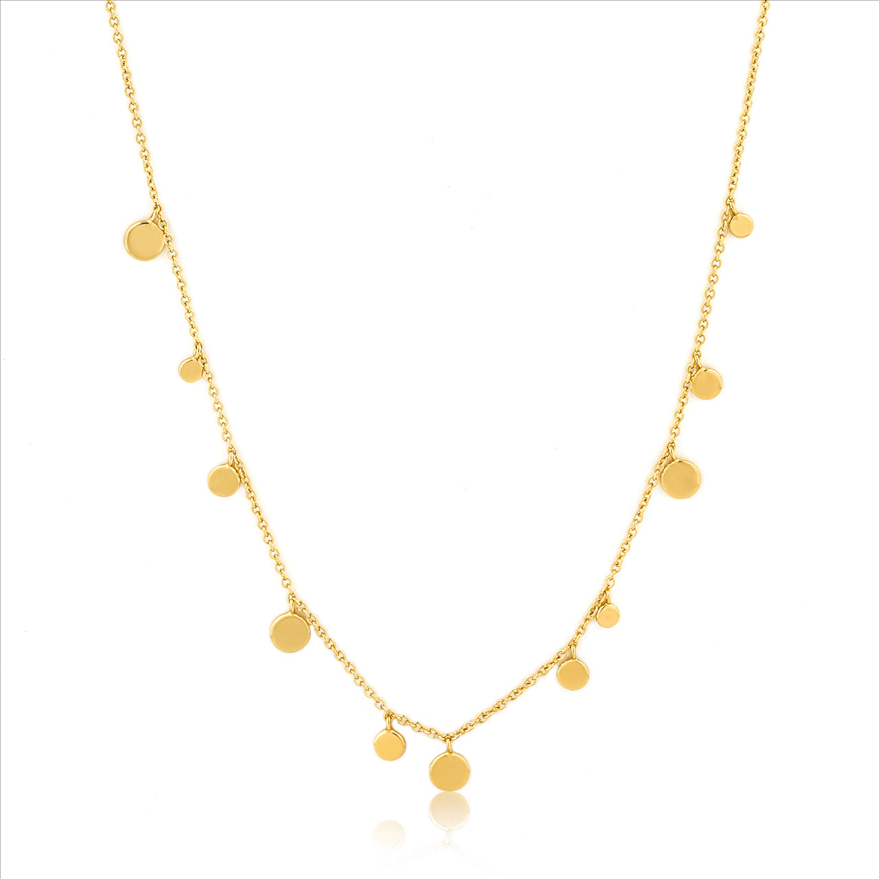 Ania Haie Geometry Mixed Discs Necklace - Gold