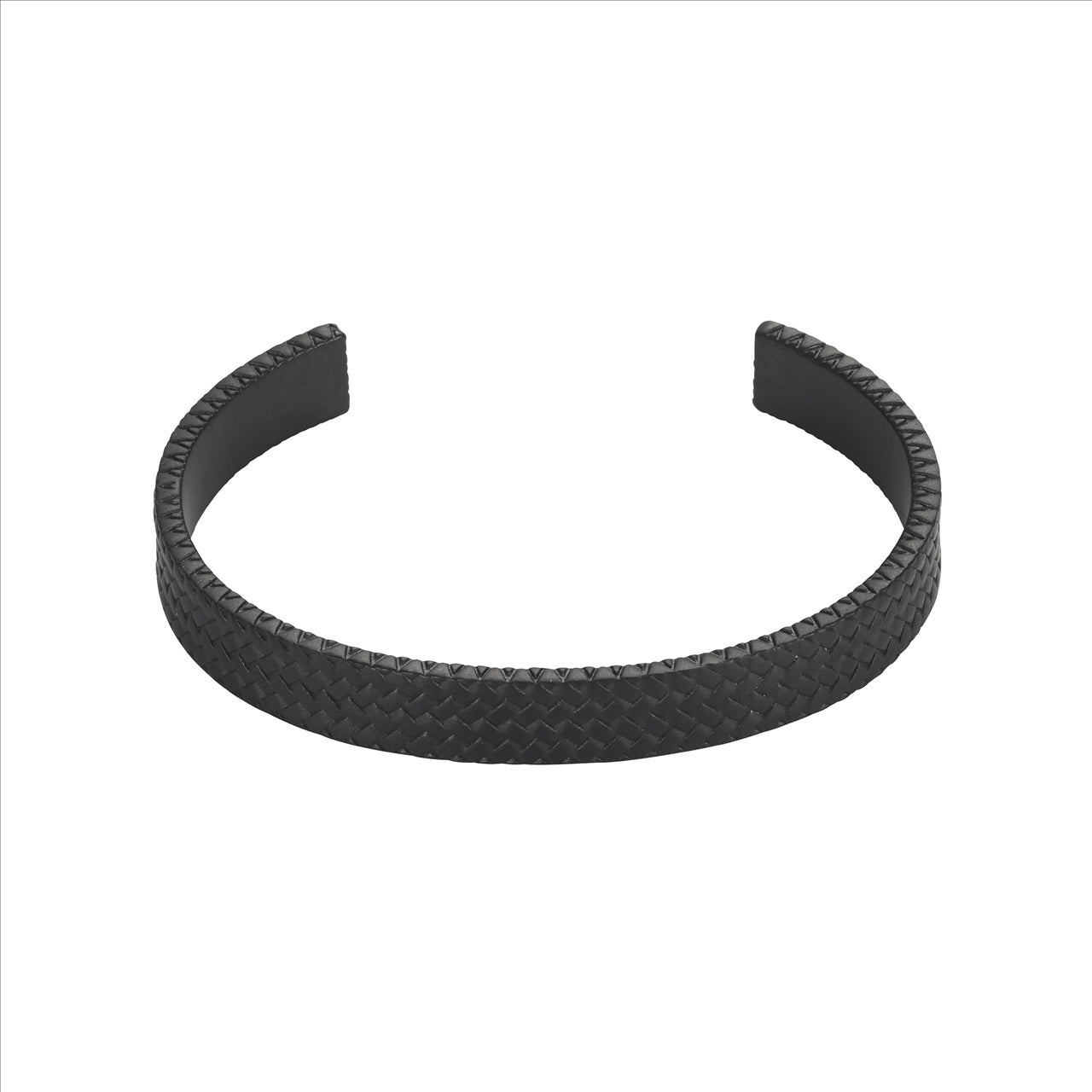 IP Black Stainless Steel Tyre Pattern Cuff
