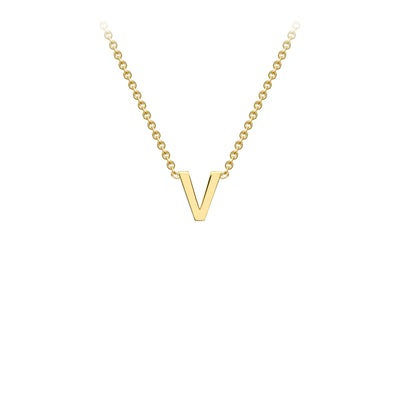 9K Yellow Gold Initial Necklace 38cm/43cm