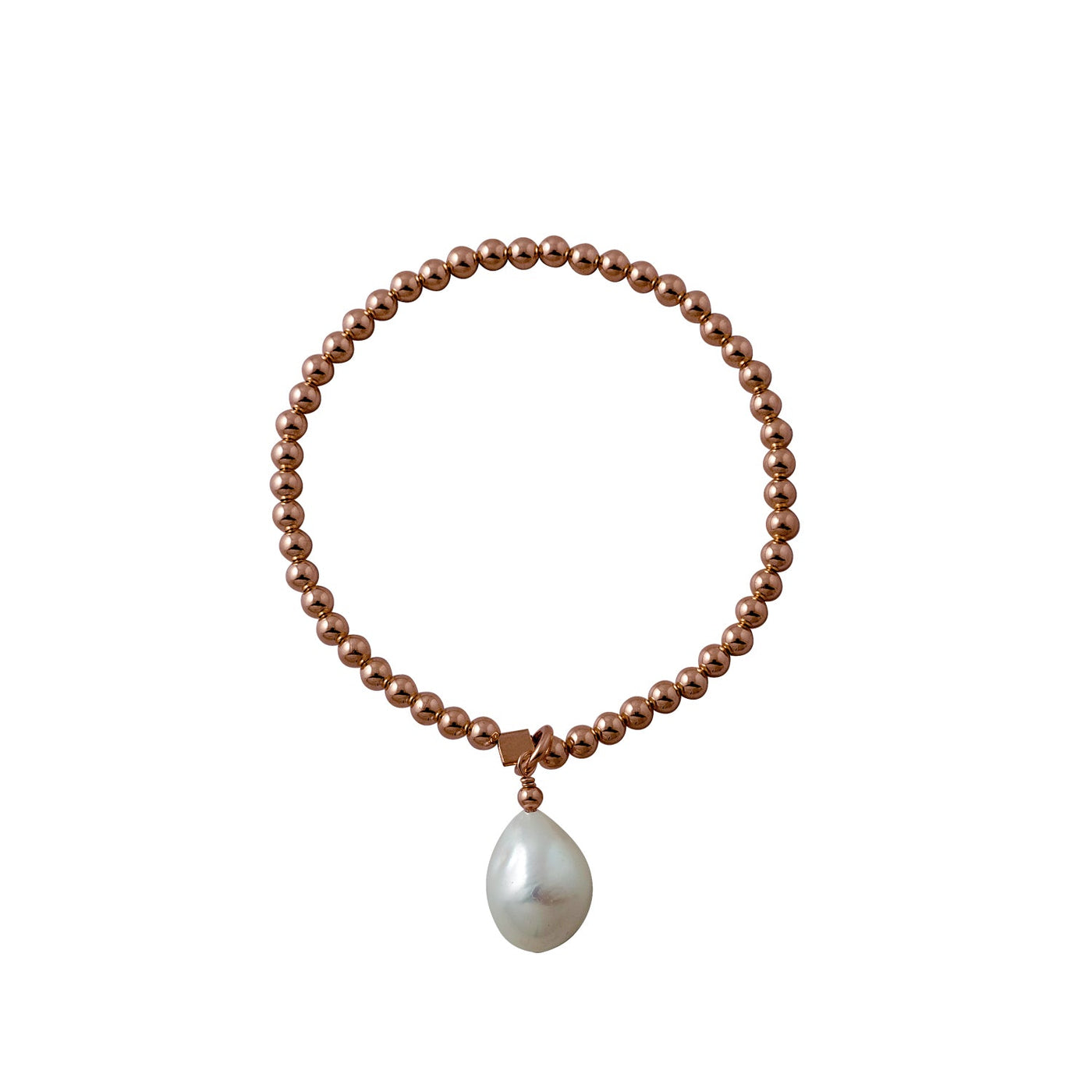 Von Treskow Stretchy Bracelet with Baroque Pearl