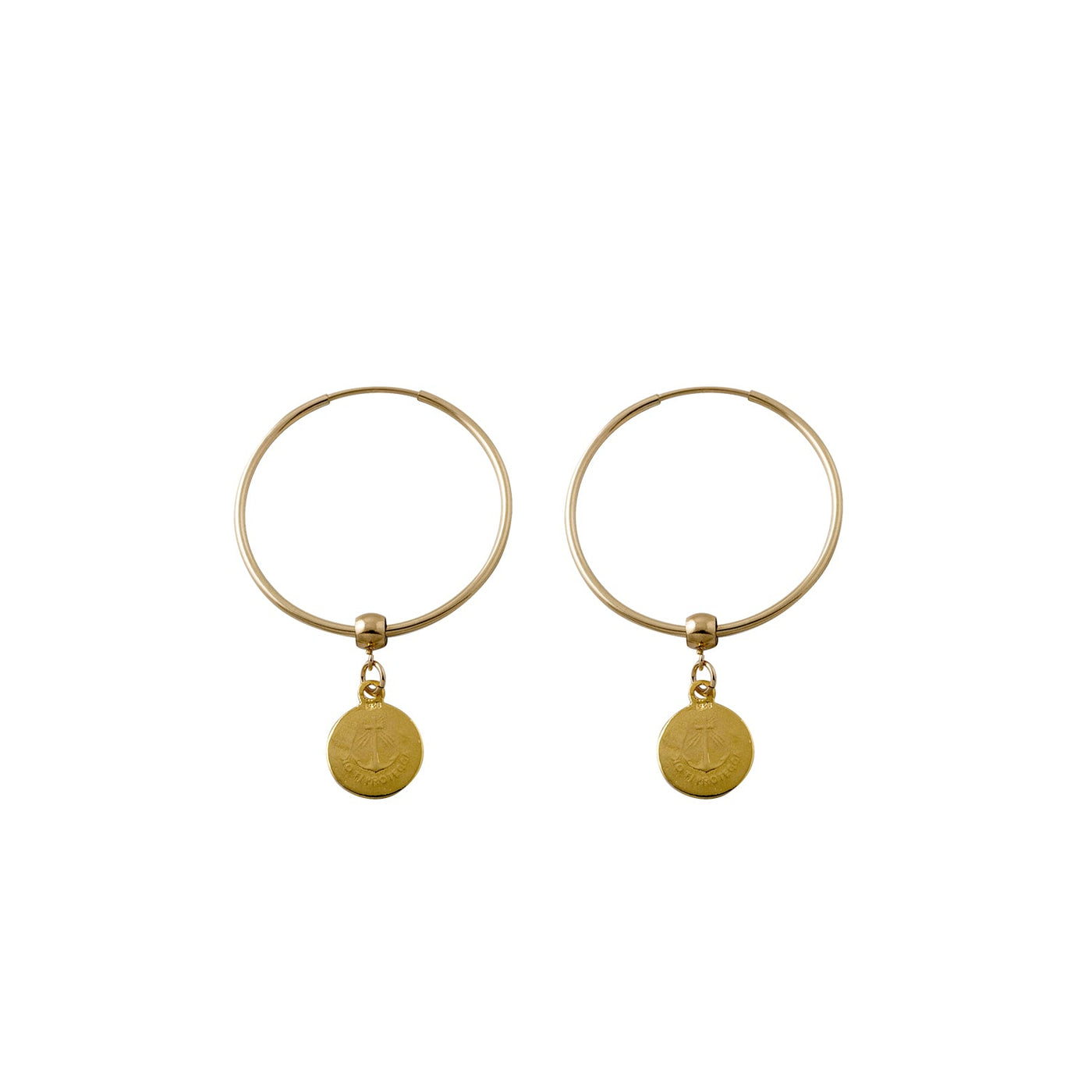 Von Treskow Hoop Earrings with Religious Charms