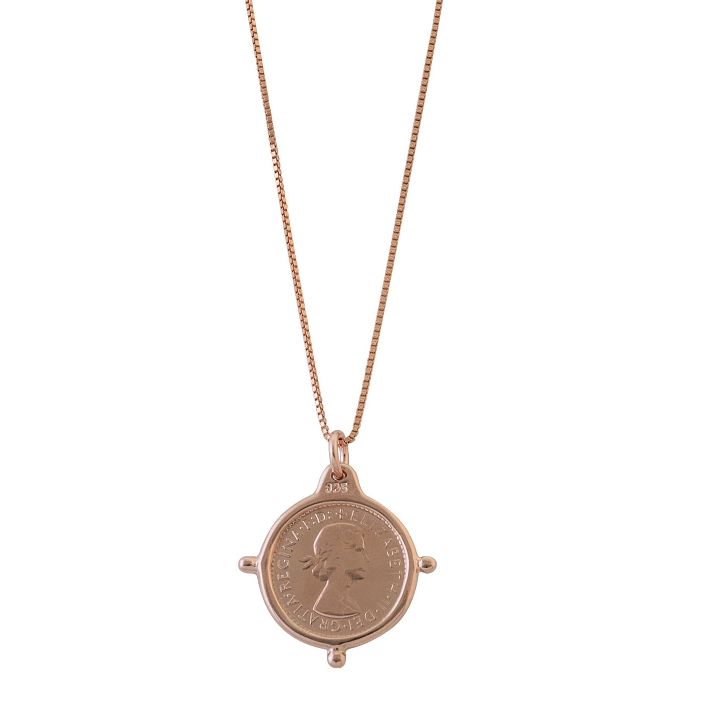 Von Treskow Box chain threepence necklace