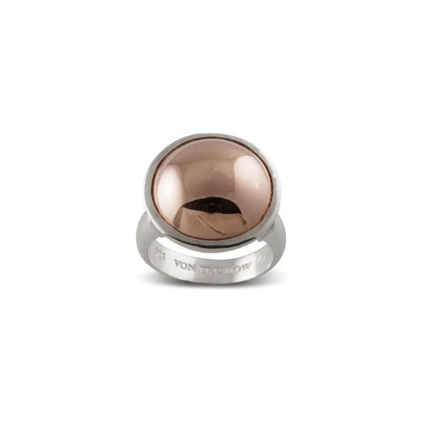 Von Treskow Sterling silver and  rose gold filled dome shaped ring